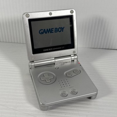 Gameboy Advance SP Platinum Silver AGS-001 Tested Working