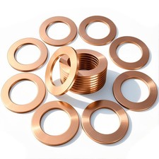 15 PCS Dcoecue Oil Drain Plug Gasket Washer, M14 Copper Crush Washers, Compatibl