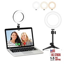 Desk Ring Light for Zoom Meetings - Video Conference Lighting Kit for Laptop