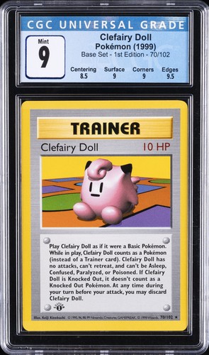 Clefairy Doll (1st Edition) graded CGC 9 for sale on eBay