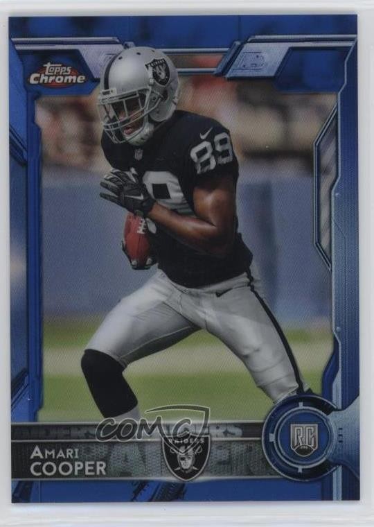2015 Topps Chrome Rookies Blue Refractor /199 Amari Cooper #115 Rookie RC 18er