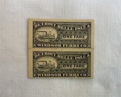 Detroit Belle Isle & Windsor Ferry Co. Tickets   c1900-10   Steamer Graphic (2)