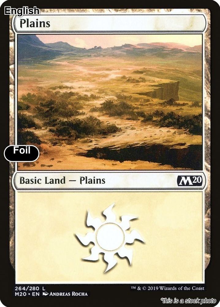 MTG Plains [M20 - 264] LP Foil