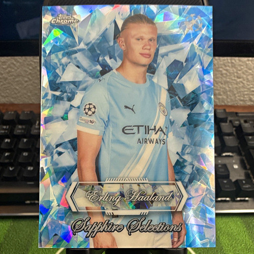 2025-26 Topps Chrome UEFA Erling Haaland Sapphire Selections #SS-7 Man City