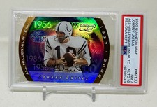 2000 QUANTUM LEAF ALL MILLENNIUM TEAM HOF AUTO JOHNNY UNITAS SP /100 PSA 7 10