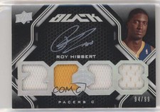 2008-09 UD Black 94/99 Roy Hibbert #58 Auto 07mp