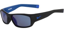 New Nike Sunglasses Brazen EV0758 049 - Matte Black / Blue Max Flash 60-16-135 