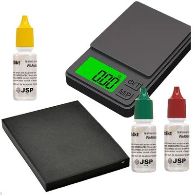 Gold Testing Jewelry Kit 10K 14K 18K With Scale 200gx0.01 & Test Stone