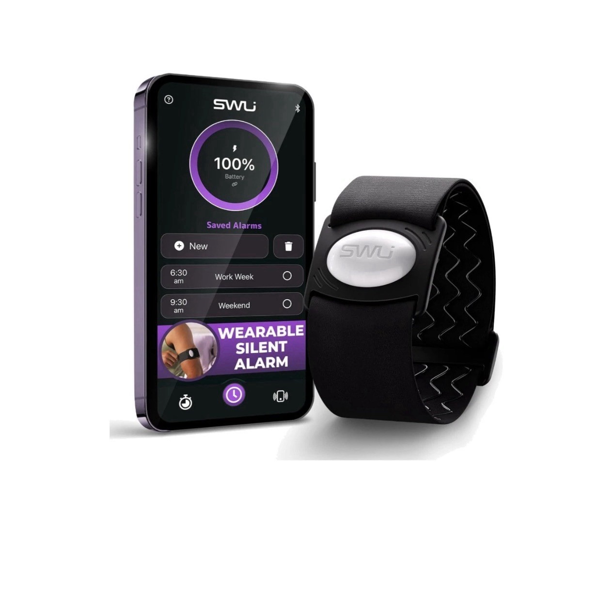 Vibrating Wearable Alarm Clock for Peaceful Sleep - Ideal for Students & Couples