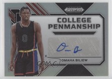 2023 Panini Prizm Draft Picks College Penmanship Silver Omaha Biliew Auto 1e6a