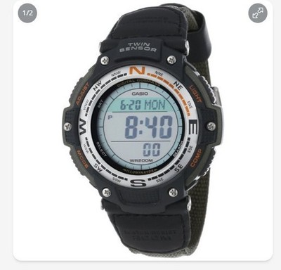 NEW Casio SGW100 Series | Digital Watch & Compass | Green/Fabric Strap 200M WR