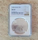 U.S. Mint 1996 American Silver Eagle $1 1 oz Silver 999 NGC MS69 8169938-376