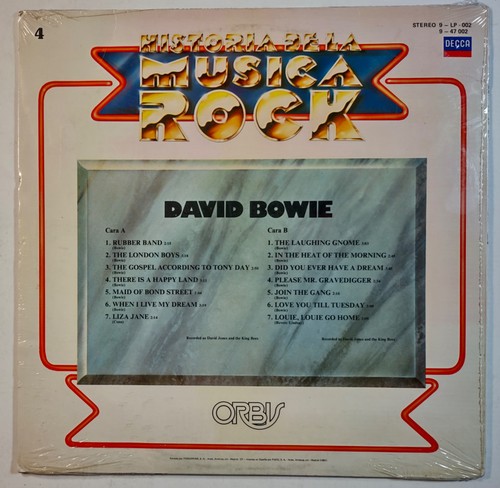 David Bowie Historia De La Musica Rock LP Spain SEALED - Picture 2 of 2