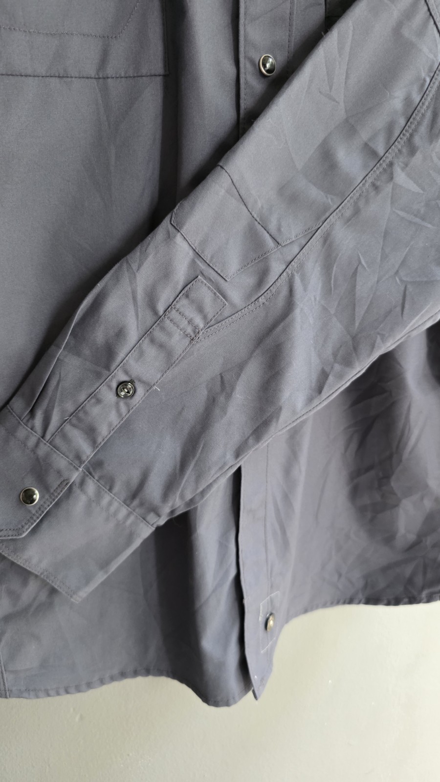 G-Star RAW Navy Work Shirt Button Front Long Sleeve Utility Pockets M 16.5" image 6