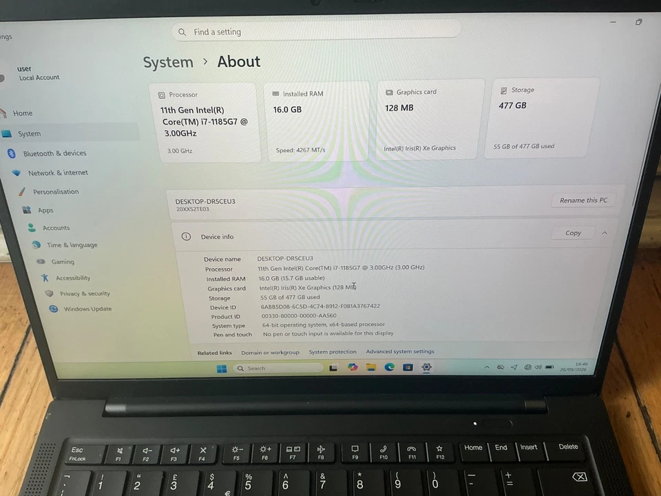Lenovo ThinkPad X1 Carbon G9 · i5-1185G7 · 16GB · 512GB, photo 3 of 5
