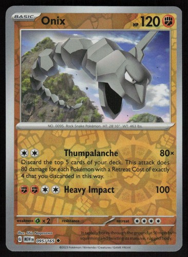 Onix Uncommon SV: Scarlet & Violet 151 095/165 NM Reverse Holo