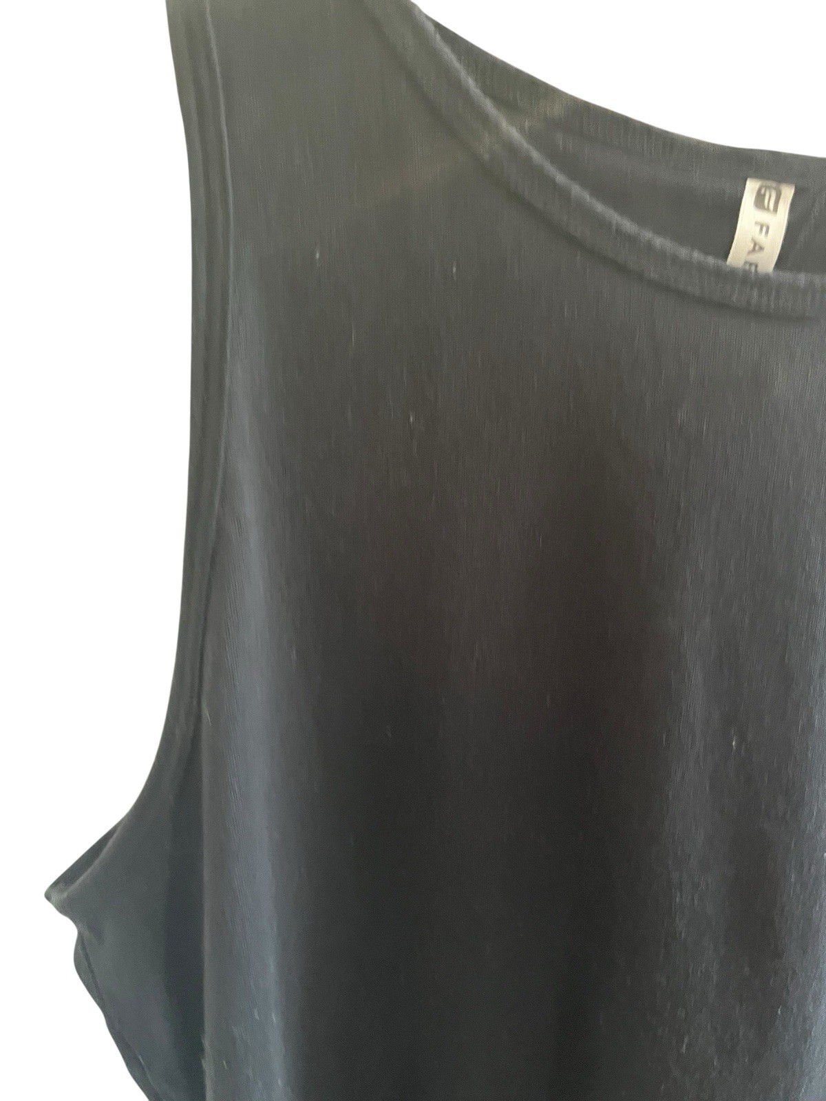 Fabletics Black Open Split Back Tank Medium Athle… - image 3