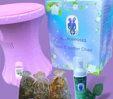 Electric Yoni V-Steam  With Hand Blend 3 Herb Bags & Yoni Wash. Home V Steam Kit