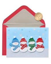 Holiday Cards Boxed with Envelopes, Warmest Wishes, Snowmen 8-Count 