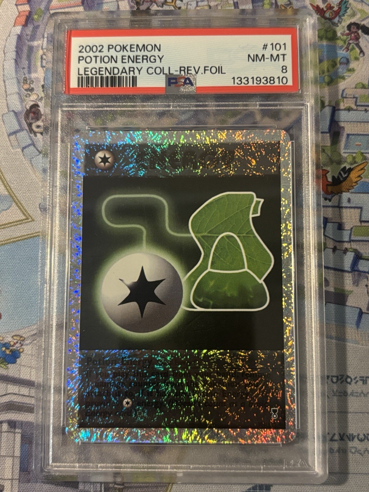 2002 Pokémon Potion Energy Legendary Collection Reverse Holo #101 PSA 8 NM MT