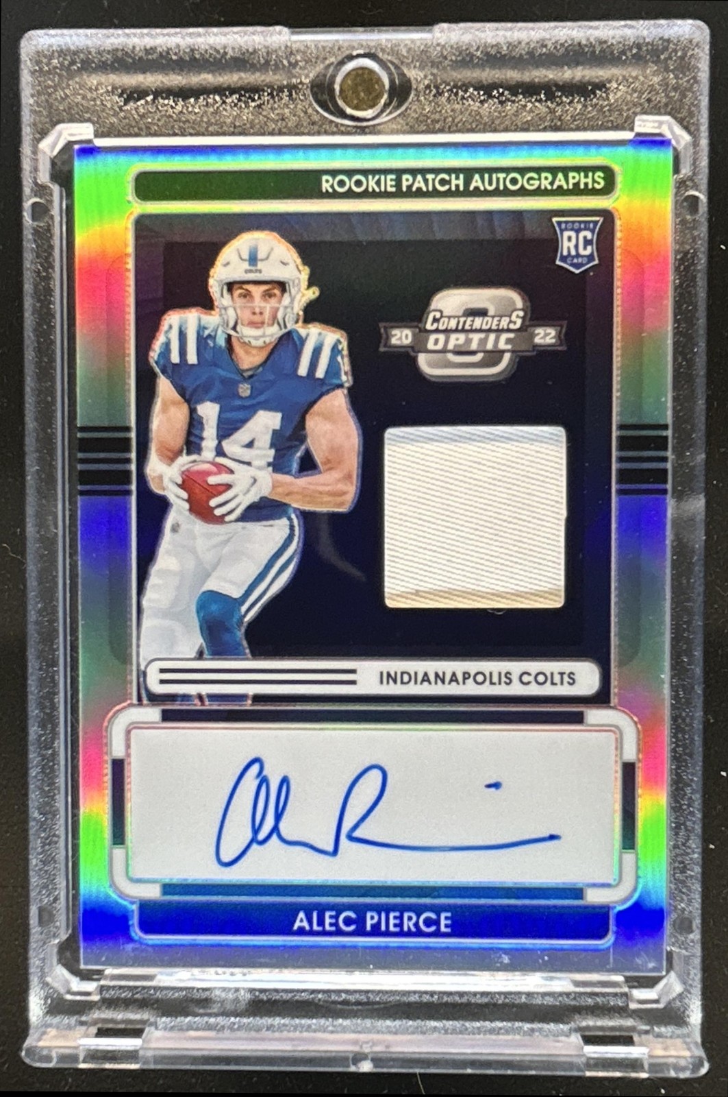 Alec Pierce Panini Contenders Optic Rookie Patch Autographs #RPAAP Base