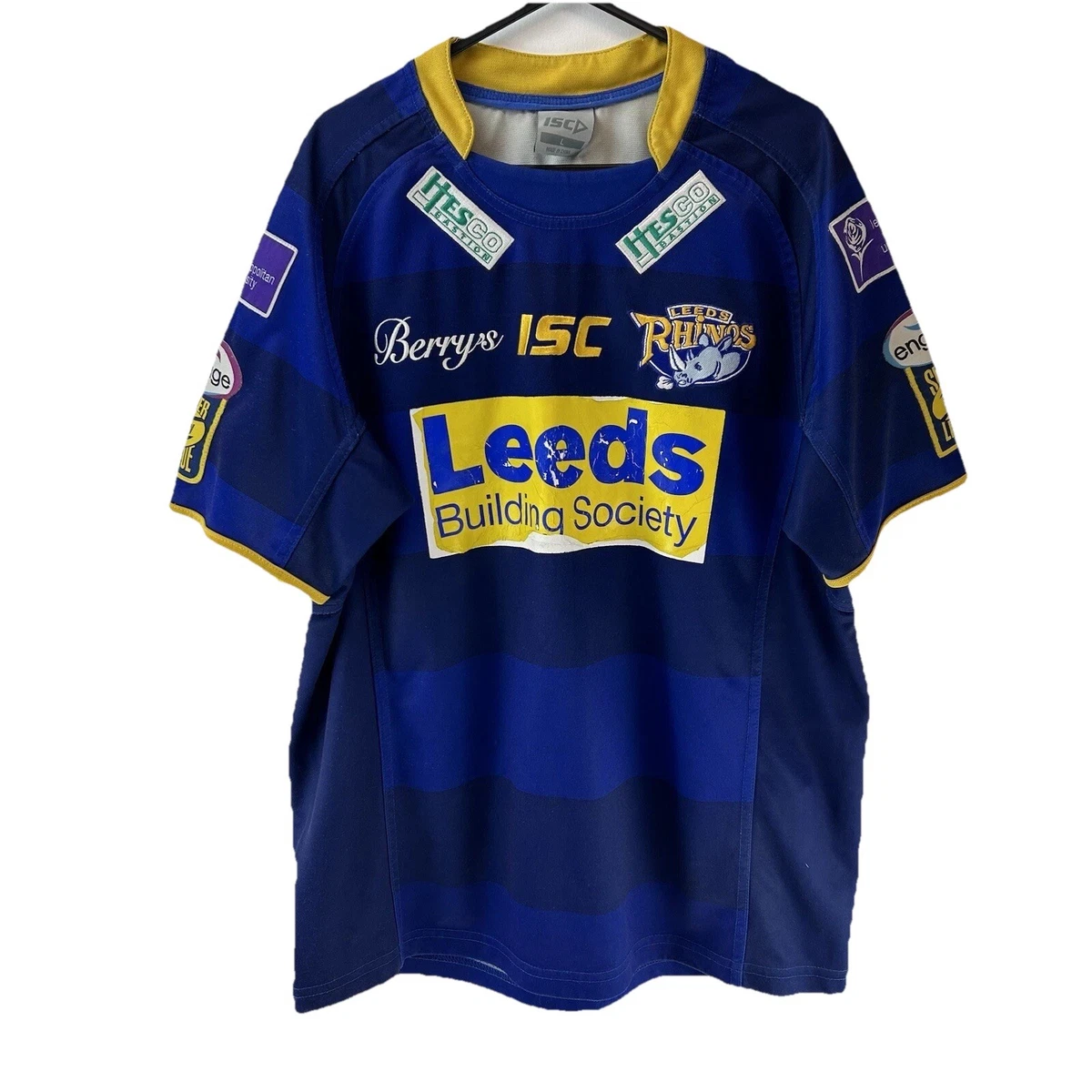 LEEDS RHINOS ENGLAND RUGBY LEAGUE MAILLOT BŒUFS XL