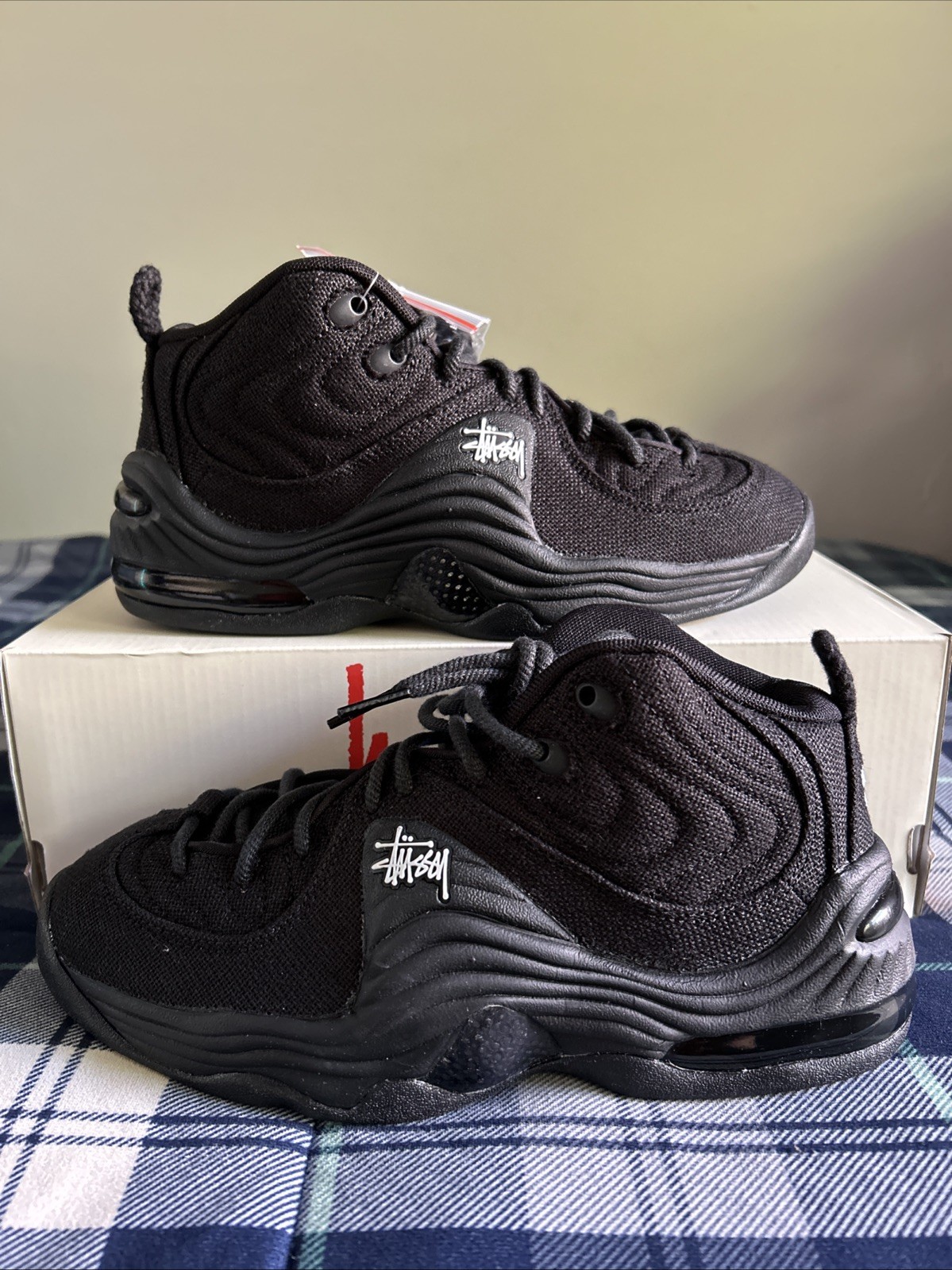 Size 7.5M/ 9W - Nike Stussy x Air Penny 2 Black Brand New No Box