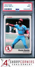 1983 FLEER #22 OZZIE SMITH CARDINALS HOF PSA 9