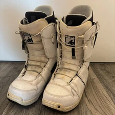 Burton Moto Imprint 1 Snowboard Boots White Black Upper Lower Zone Mens Size 9.5