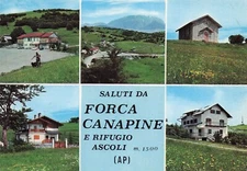 23-150D) SALUTI DA FORCA CANAPINE' E RIFUGIO ASCOLI VEDUTE ASCOLI PICENO