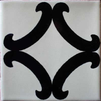 4.2x4.2 9 pcs Black Diamond Mexican Clay Tile Handmade Talavera Backsplash Mosai
