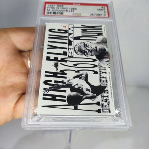 1991 Nike High Flying 1989 Michael Jordan / Spike Lee #2 Card PSA 9 come nuove - Foto 3 di 9