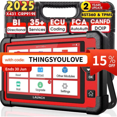2025 LAUNCH CRP919E OBD2 Bidirectional Scanner Full System Car Diagnostic Tool