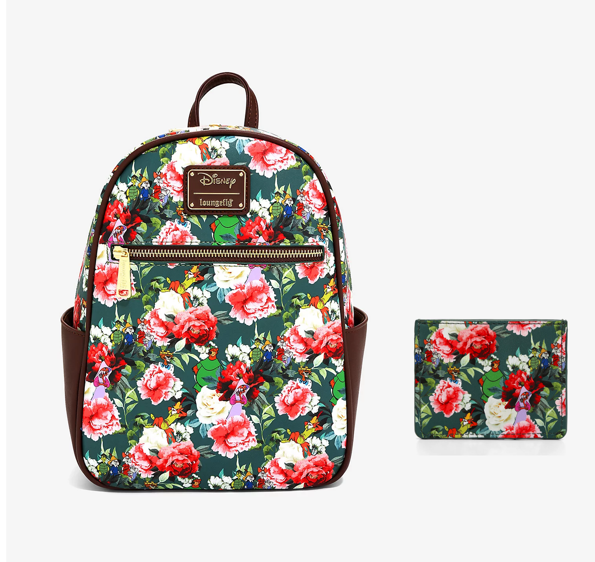 Loungefly Disney Robin Hood Characters Floral Mini Backpack New with Tags Loungefly Disney Robin Hood Characters Floral | Mercari main image 2