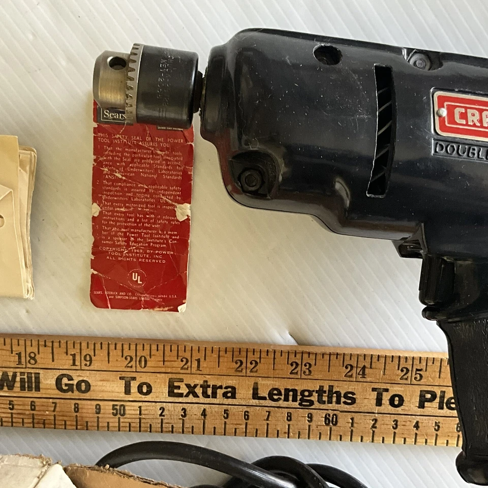 Sears Craftsman 9-1140 91140 Electric Drill 1/4" Mint A+ - Image 3 of 4