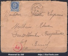 FRANCE N° 520 SEUL SUR LETTRE POUR L'ALLEMAGNE DU 31/12/1941 + CENSURE A VOIR