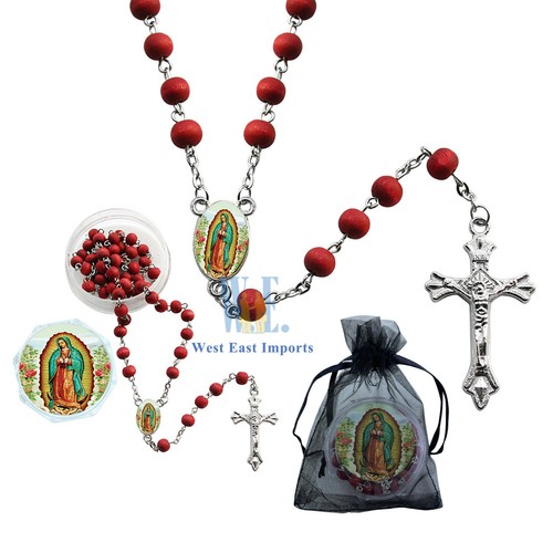 Memorial Favors 12 PCS Our Lady of Guadalpe Rosaries Celebration of Life Funeral - 第 1/7 張圖片