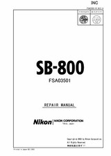 NIKON SB-800 Camera Flash Service Repair Manual  Parts List PDF READ