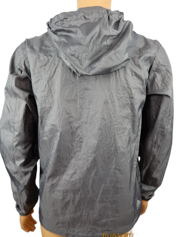 Chaqueta cortavientos gris con logotipo de Kelty talla S senderismo mochilero camping Foto 4 de 4