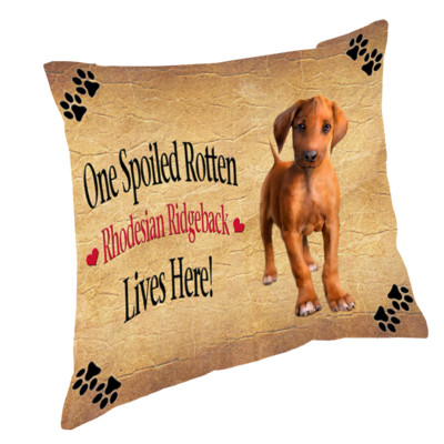 Rhodesian Ridgeback Puppy Spoiled Rotten Dog Throw Pillow 14x14 | eBay