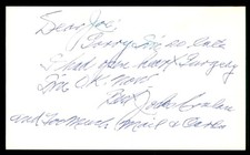 Jocko Conlan Baseball Index Card Signed Auto Autograph (no COA) *g5