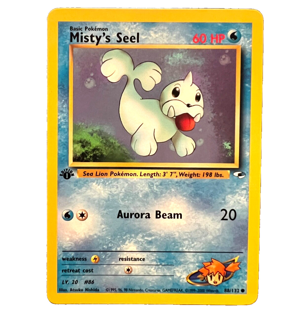 Misty’s Seel 88/132 1st Edition Gym Heroes Near Mint
