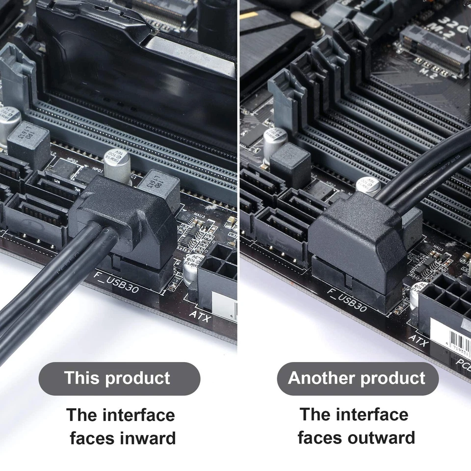 SATA USB Extension Cable USB 3.0 Motherboard Front 19 Pin Male to Female - Image 4 of 4