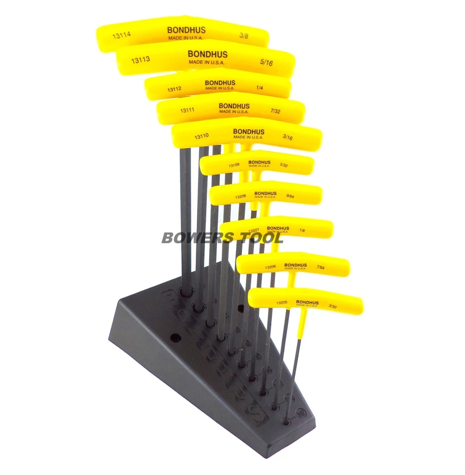 Bondhus 26pc T Handle Ball End Hex Wrench Set Torx Metric SAE Standard USA MADE - Image 3 of 4