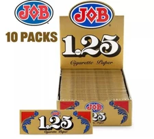 JOB Gold 1 1/4 1.25 Rolling Papers 10 Booklet (10 PACKS)