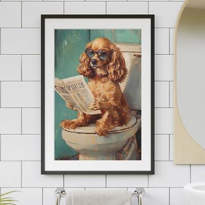 Cocker Spaniel auf Toilette Puzzle 300/500/1000 Teile