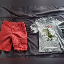 boys 5 cargo shorts and tee