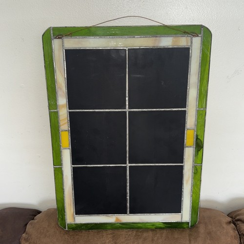 VTG Antique Tiffany Style Stained Glass Mirror 3D Flowers 16”x22” - Picture 12 of 14