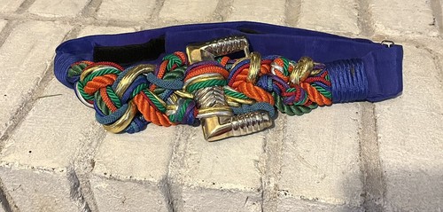 Carolyn Tanner Vintage 1980s Bohemian Women’s Belt Multi-color Knotted Cords - Picture 3 of 3