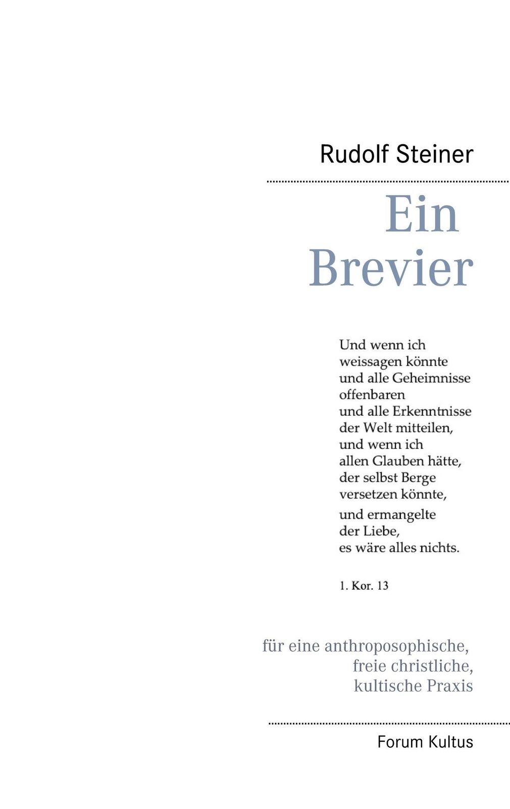 Thumbnail - Rudolf Steiner | Ein Brevier | Buch | Deutsch (2021) | 412 S.